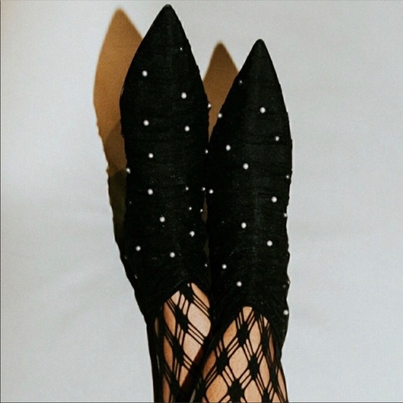 Zara tulle pearls booties - Picture 2 of 5